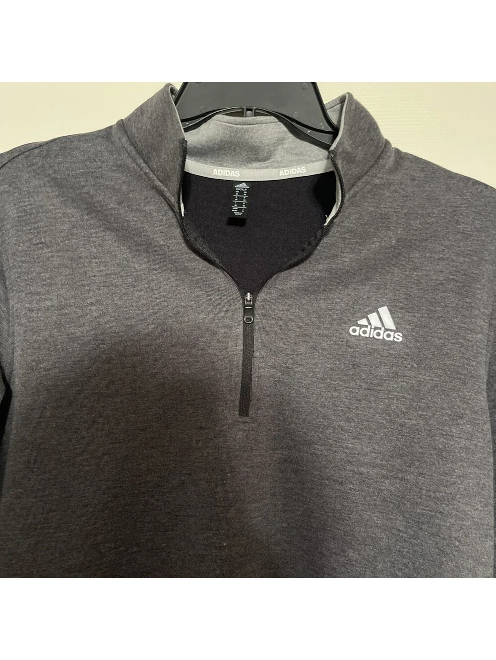 Adidas Golf Men’s Quarter-Zip Pullover Gray Size Medium Performance Very Clean